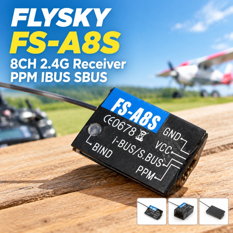 FS-A8S 2.4G 8-канальный мини-п – обзор и цена Drone Racing Receiver